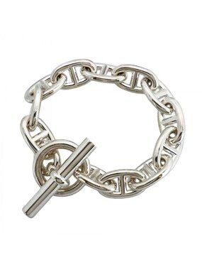 Hermes Bracelet Chaine D'ancre TGM 12 Links 925 Sterling Silver